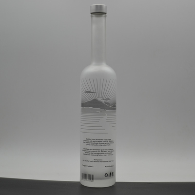 Halsbandmaterial Glas Custom Printing Frosted Spirit Ciroc Wodka Flaschen 700ml 750ml