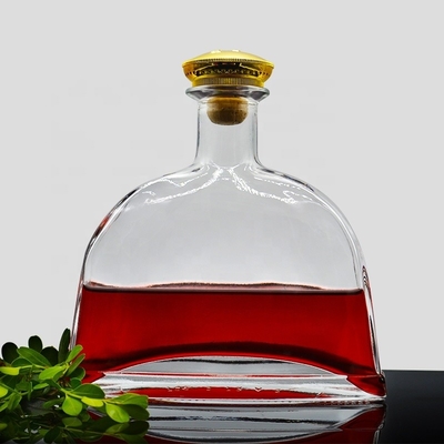 Elegant Glas Wodka Gin Flasche 500ml 750ml 1000ml Volumen für benutzerdefinierte Glasflasche
