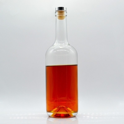 Custom Design 75cl Whisky Flasche 0,75l Extra Flint Cork Wodka Flasche mit kostenloser Probe