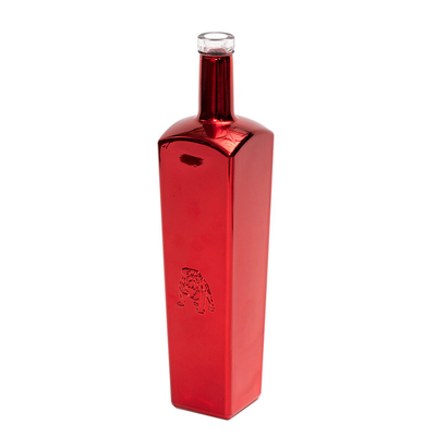 Basismaterial Super Flint Glas Custom Druck Quadrat Gin Flasche für und OEM Willkommen