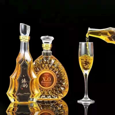Glasflasche für Luxusbrandy Rum Whisky Vodka 500 750 ml
