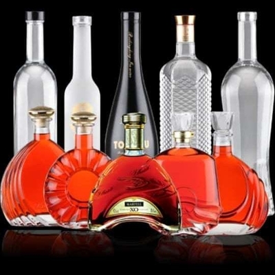 Sehr OEM / ODM angepasste 1000 ml klare Glasflaschen für Brandy Whisky Liquor Verpackung