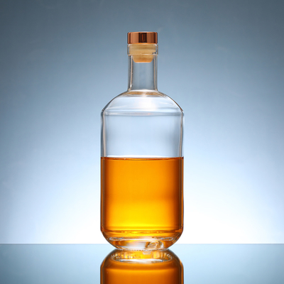 Durchsichtige Glasflasche für Whisky und Wodka 200 ml 375 ml 500 ml 750 ml 1000 ml