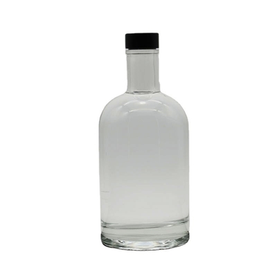 750 ml Wodkaflasche mit gefrorener Textur und kristallweißem Glasmaterial
