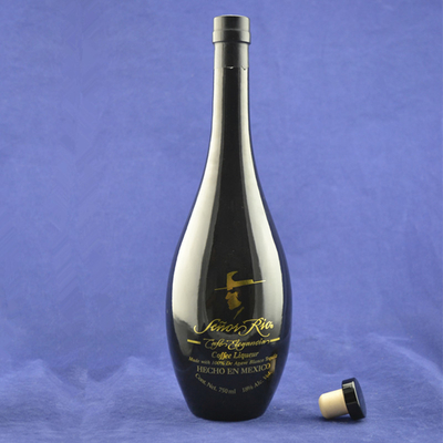 Leere Glasflaschen für Alkohol und Wein 500 ml 750 ml 1000 ml Rundform
