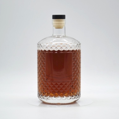 500 ml 750 ml Quadratfrostige leere alkoholische Getränke Tequila Whiskey Gin Dekorative Glasflaschen