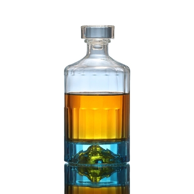 500 ml 750 ml Luxus-Weinglasflaschen mit Super Flint-Material und Korkkappe