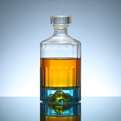 500 ml 750 ml Luxus-Weinglasflaschen mit Super Flint-Material und Korkkappe