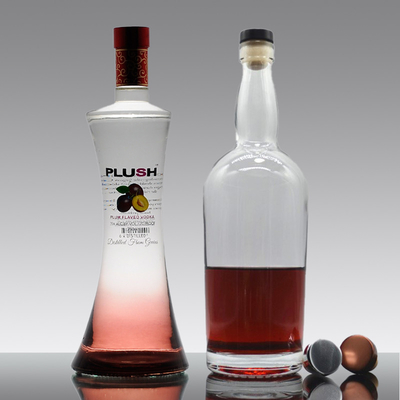250 ml Rotmarke Gold Spraymalerei Brandy Likör Tequila Wodka Flasche mit Metallkappe