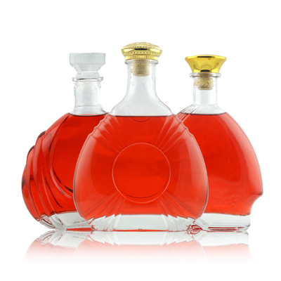 Empty 500 ml Gold Schwarzer Alkohol Brandy Whiskey Wodka in 750 ml Glasflaschen mit Stopp