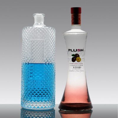375 ml 500 ml 700 ml 750 ml 1000 ml Gin Whiskey Glasflaschen für den Wodka Bildschirmdruck