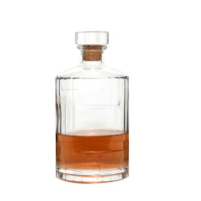 Custom Logo Druck 250 ml 500 ml 750 ml klare Glasflaschen für Flach Whisky Flasche