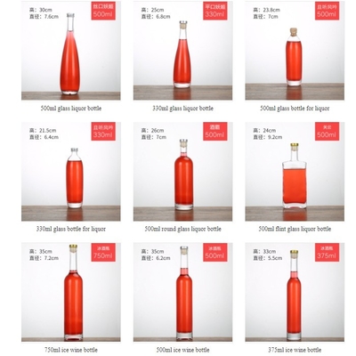 Seidenbildschirmdruck Logo kundenspezifisch leere klare Kristallzylinder Spirituos Glasflasche