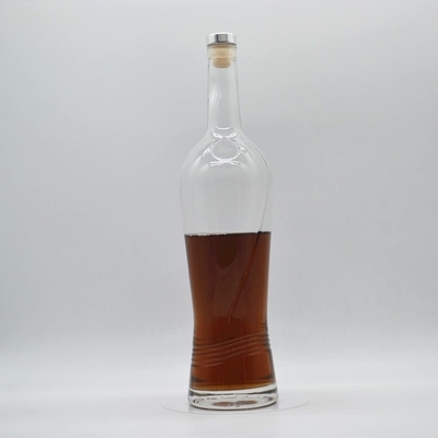 Korkendichtungsart 750 ml leere Glasflaschen für schicke Spirituosen in Super-Fliesenmaterial