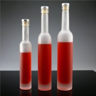 Seidenbildschirmdruck Logo kundenspezifisch leere klare Kristallzylinder Spirituos Glasflasche