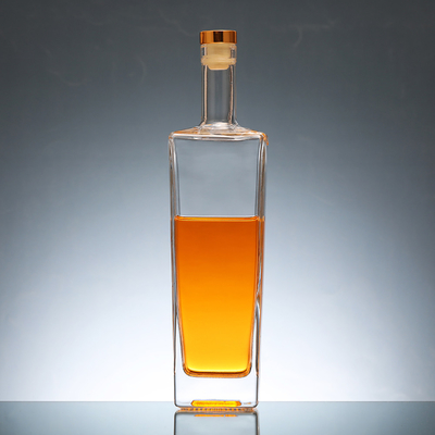 Individuelle 750 ml Glasflasche mit Stoppe und durchsichtigem Material