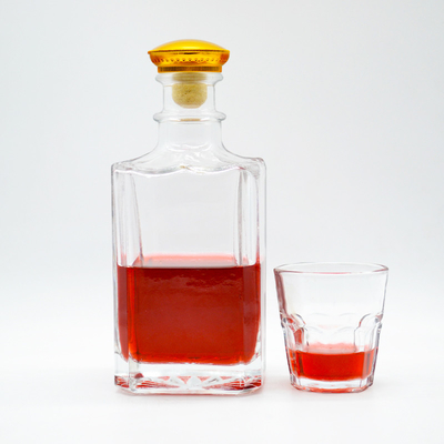 Glasflasche Verkauf 750ml Leere Frost Super Flint Spirits Alkoholflaschen mit Korkkopf