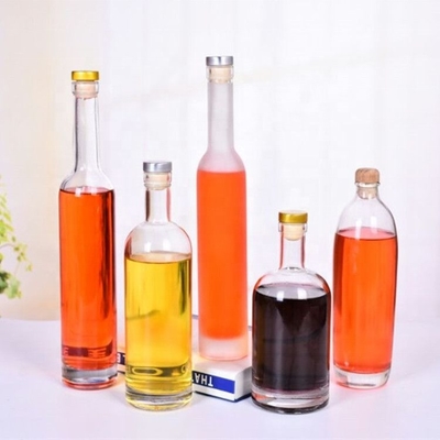 Whisky FOB und Luxus Custom Printing Leere Quadrat-Frostglasflaschen für Alkohol