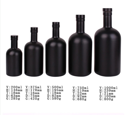 Flaschen aus Korken für Gin Whisky Tequila Brandy Vodka 375 ml 500 ml 750 ml 1000 ml