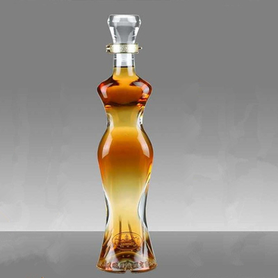 Einzigartige Lady Glass Weinflaschen mit Super Flint Glasmaterial für Industriegetränke