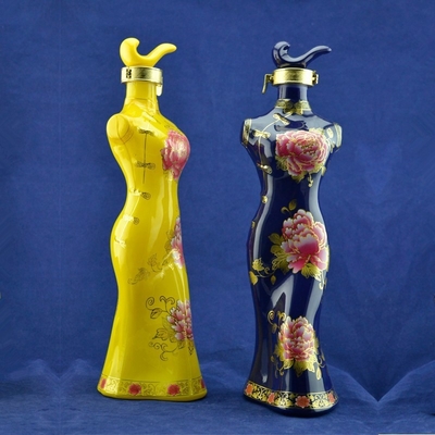 Einzigartige Lady Glass Weinflaschen mit Super Flint Glasmaterial für Industriegetränke