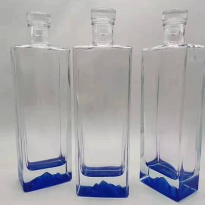 Custom Design 500ml 750ml Viereckglas-Wodka-Flasche mit Kappe