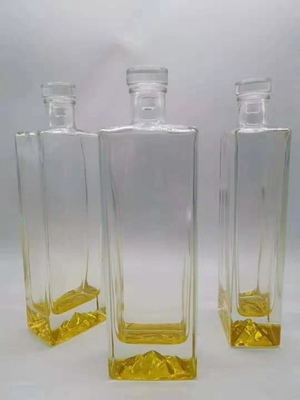 Custom Design 500ml 750ml Viereckglas-Wodka-Flasche mit Kappe