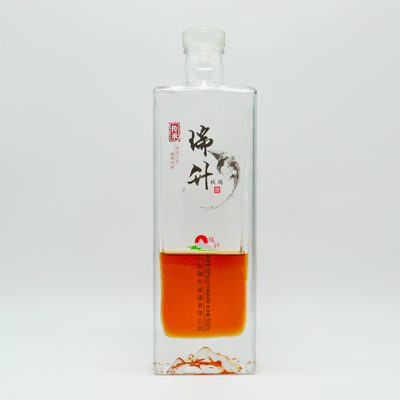 Weitere Getränke Super Flint Glasflasche Schwarze Marke Whisky Whisky 750 ml 1l mit Korkkappe