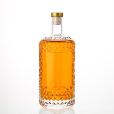 Custom Design Graue Bernstein Glasflaschen 375ml 500ml 750ml für Wodka Gin Spirituosen