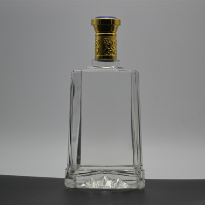 Frosted Clear Glass Flaschen mit Schraubkappen für Wein und Brandy Farbfarben OEM