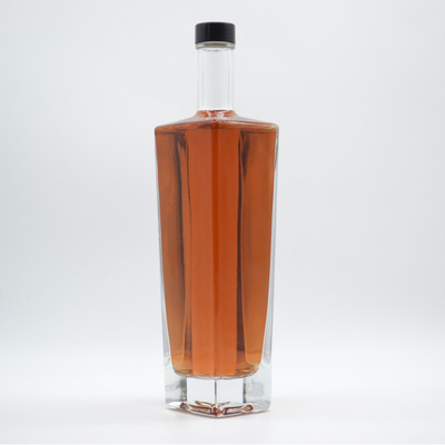 Gravierende Mode-Form Super Flint Brandy Spirituosen Leerer Weißer Likör xo Glasflasche quadratisch