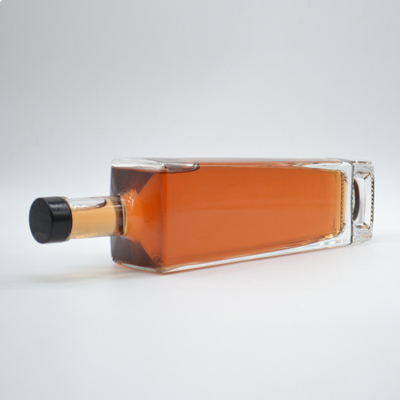 Gravierende Mode-Form Super Flint Brandy Spirituosen Leerer Weißer Likör xo Glasflasche quadratisch