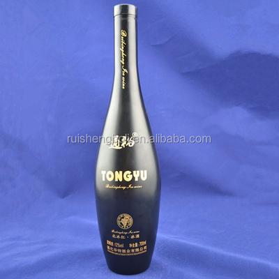 Privatfabrik 750 ml Flaschen aus schwarzem Glas für Wein/Öl/Whisky in Kartonverpackungen
