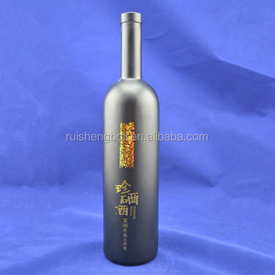 Privatfabrik 750 ml Flaschen aus schwarzem Glas für Wein/Öl/Whisky in Kartonverpackungen