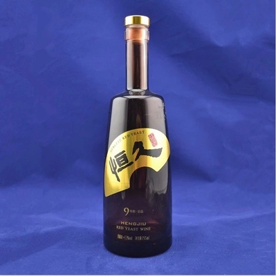 Privatfabrik 750 ml Flaschen aus schwarzem Glas für Wein/Öl/Whisky in Kartonverpackungen