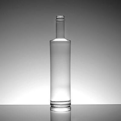 High Flint Glass Material 700ml Langhals leere Spirituosenflasche für Whisky 375ml