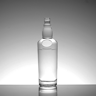 High Flint Glass Material 700ml Langhals leere Spirituosenflasche für Whisky 375ml