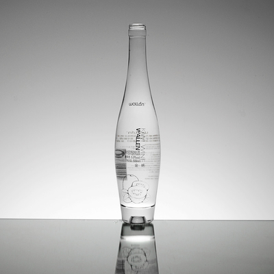 High Flint Glass Material 700ml Langhals leere Spirituosenflasche für Whisky 375ml