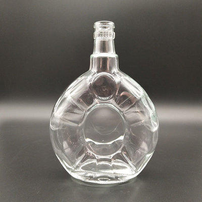 Super Flint Material Hochtransparente XO Glasflasche mit Holzkappe und Korkdichtung