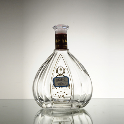 500 ml 700 ml Glasflasche für schicke Spirituosen Kork Versiegelung Typ Super Flint Glasmaterial