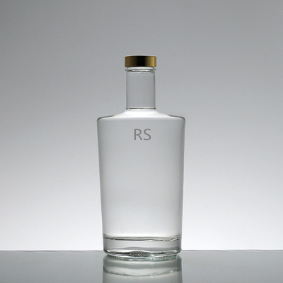 Kristallweiß 500ml 700ml 750ml Super Flint Glas Leerer Rum Klarer Alkohol Flasche Designer