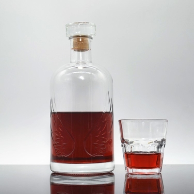 1L 750ml klare Glasflasche für Wodka Gin Whisky Tequila