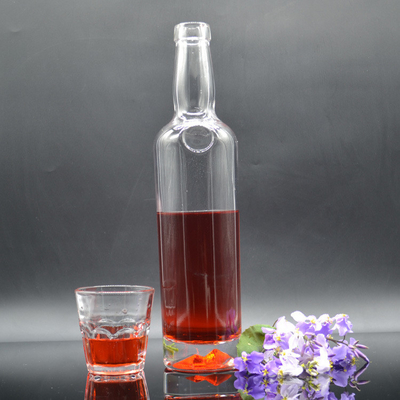 1L 750ml klare Glasflasche für Wodka Gin Whisky Tequila
