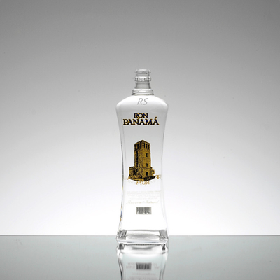 Kristallweiß 500ml 700ml 750ml Super Flint Glas Leerer Rum Klarer Alkohol Flasche Designer