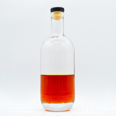 375 ml Extra Flint Clear Glass Flaschen für Whisky Wodka Gin Kork Versiegelungstyp