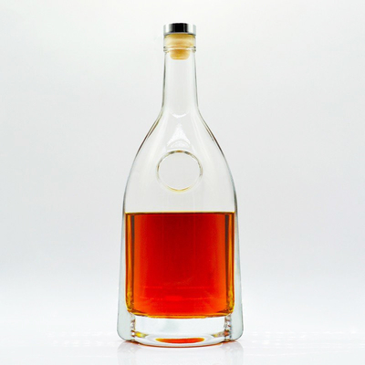 375 ml Extra Flint Clear Glass Flaschen für Whisky Wodka Gin Kork Versiegelungstyp