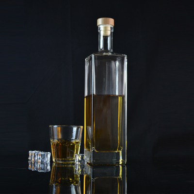 500 ml 750 ml 1000 ml Klarer Gin Rum Whiskey Glas Flasche mit Korkenverschluss