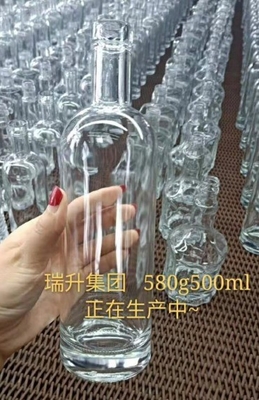 Maßgeschneiderte Form Super Flint Glaskragen 250 ml heiße Soße 500 ml Wodka 700 ml Glas Flaschen