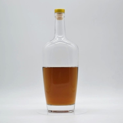 Basis Verkauf 750 ml Glas Whisky Flaschen mit Druckschirm Oberfläche Handling