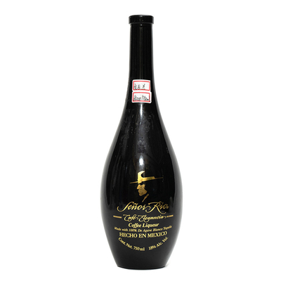 Matte schwarzer Gin Honig Alkoholisches Getränk Champagner Flasche Glas 250 ml 375 ml 1000 ml